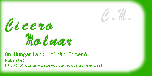 cicero molnar business card